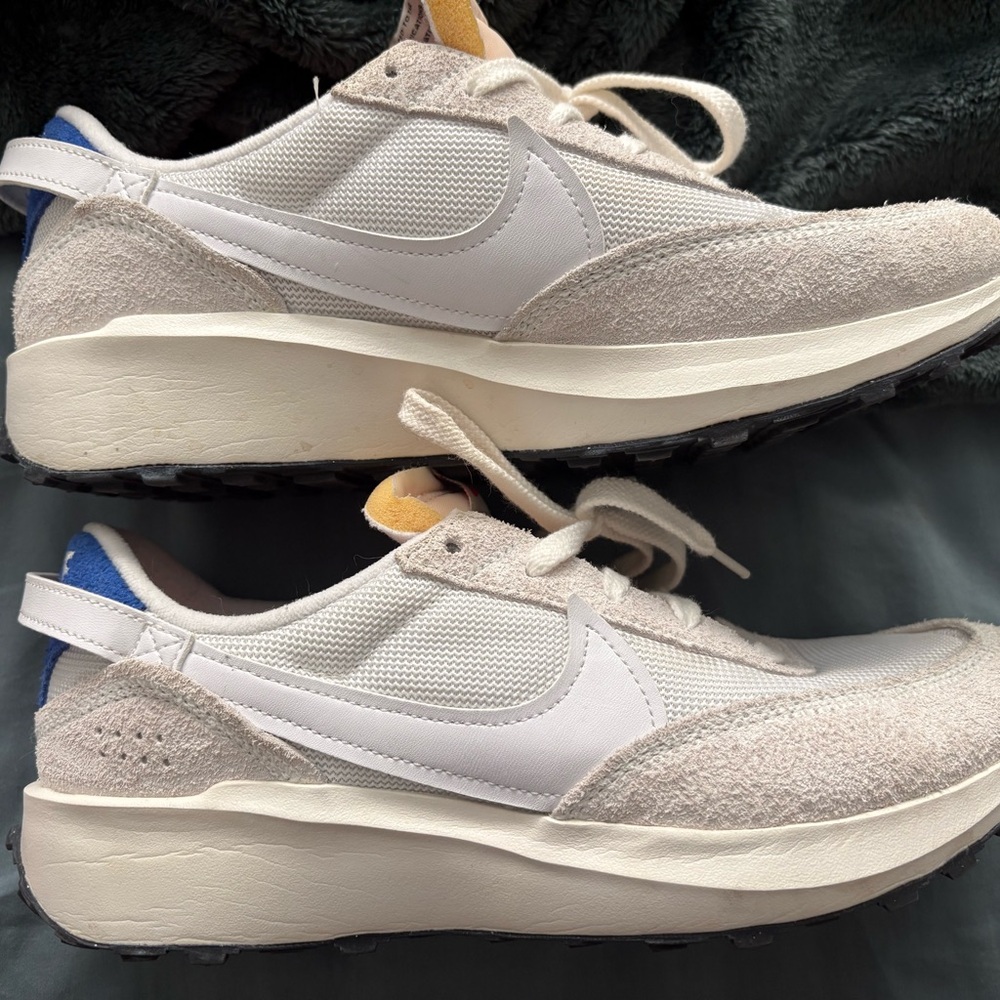 Nike White and Beige Sneakers
